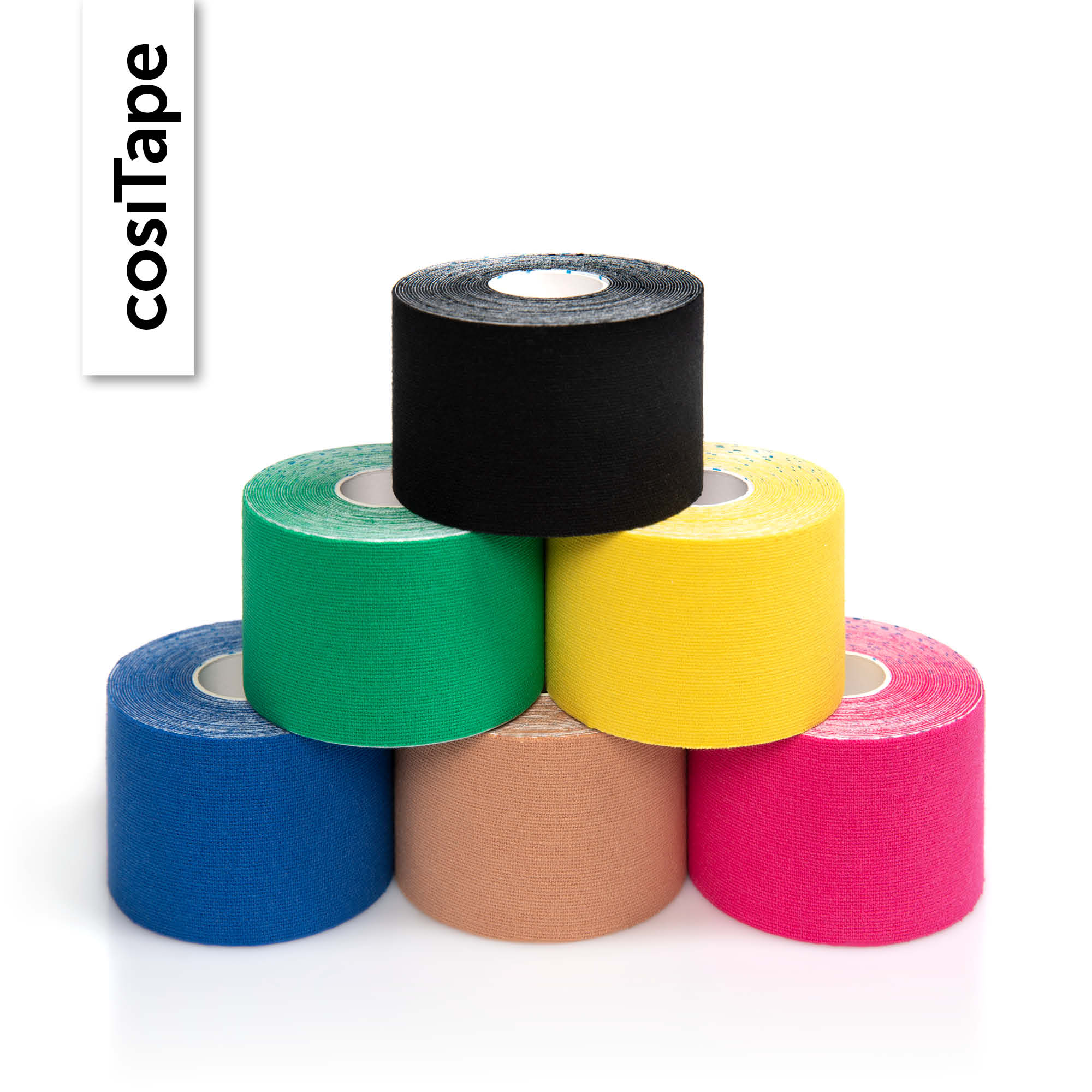 cosiTape | Kinesiologisches Tape | 5 cm x 5 m | 1 Rolle gelb