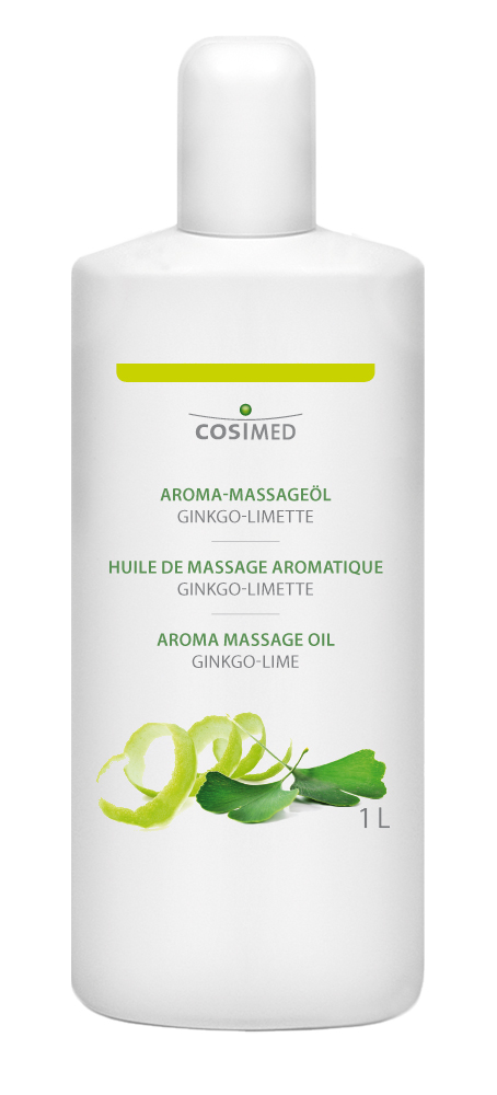 cosiMed Aroma-Massageöl Ginkgo-Limette 1 Liter Flasche