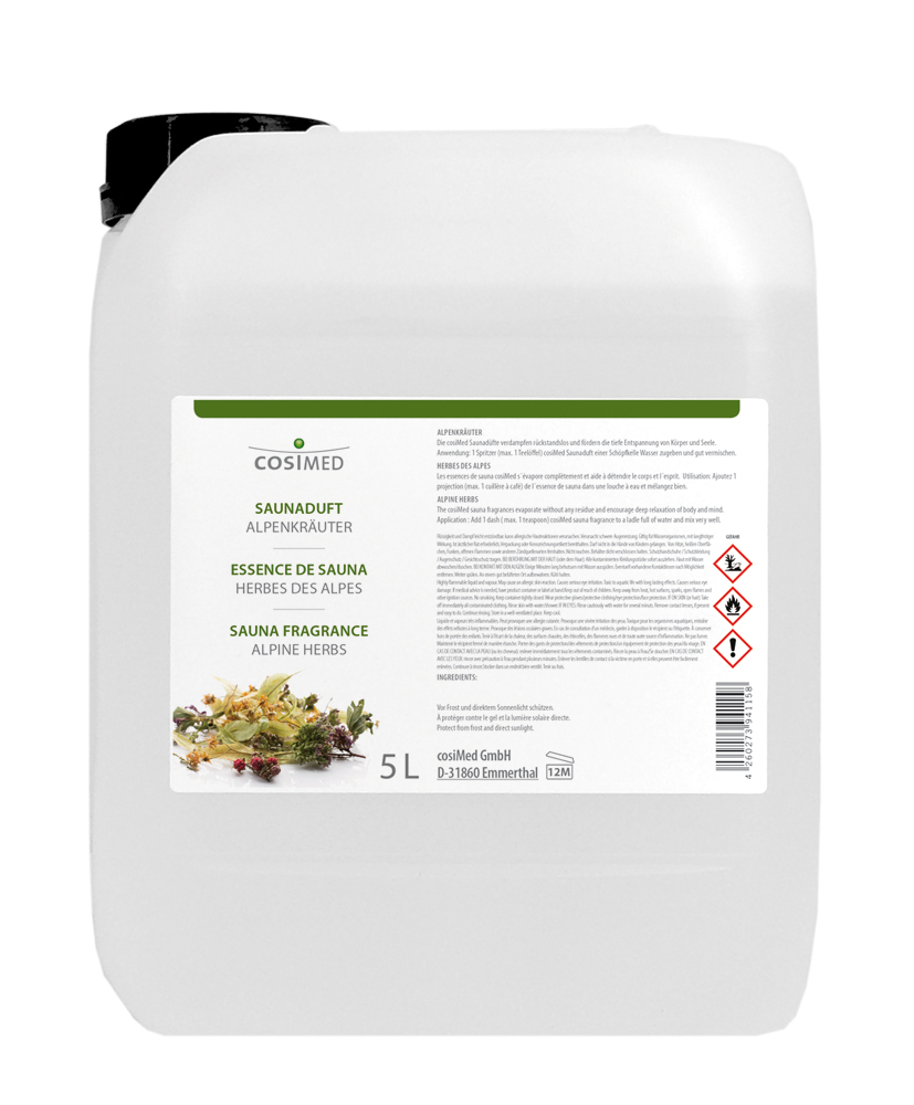 cosiMed Saunaduft Alpenkräuter 5 Liter Kanister