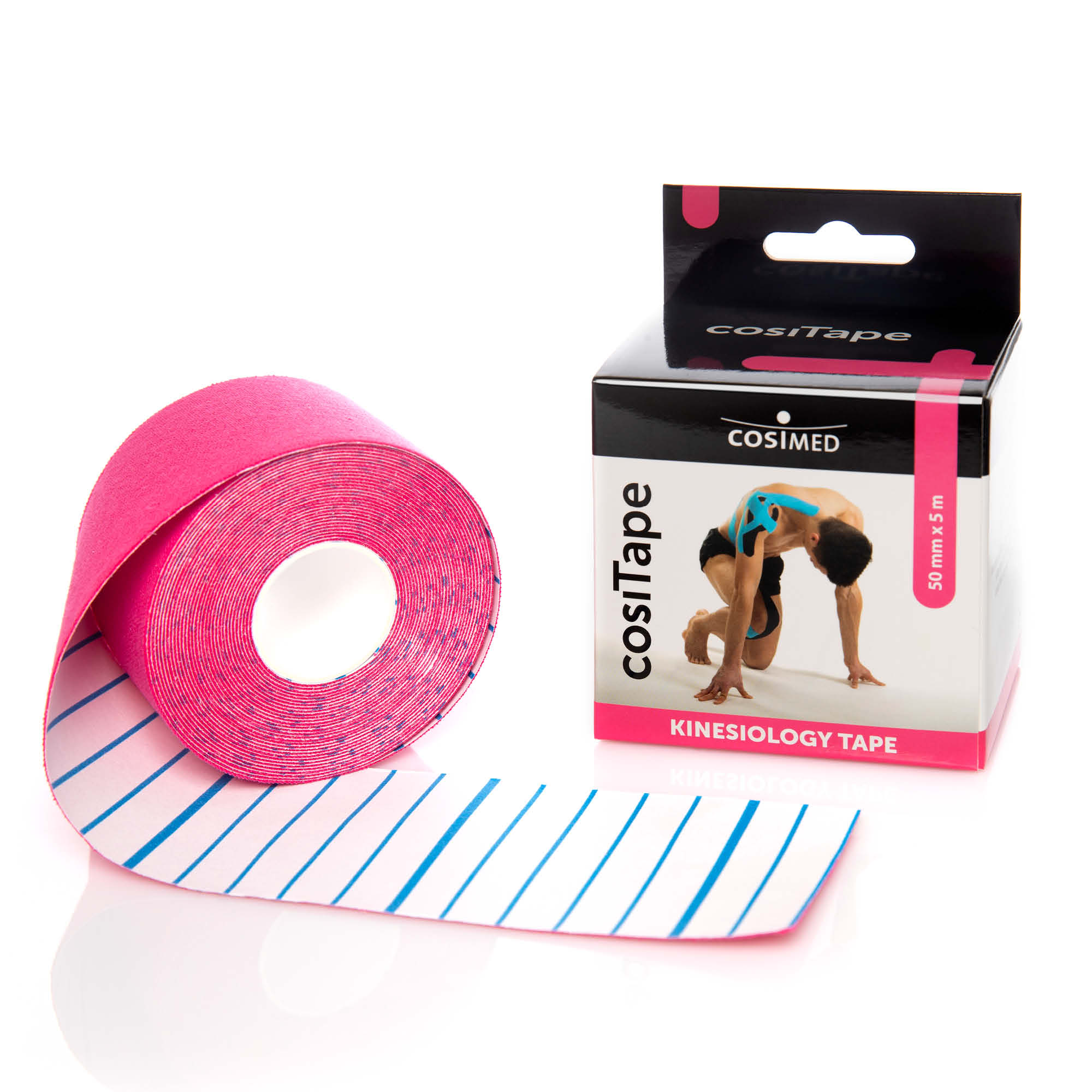 cosiTape | Kinesiologisches Tape | 5 cm x 5 m | 1 Rolle pink
